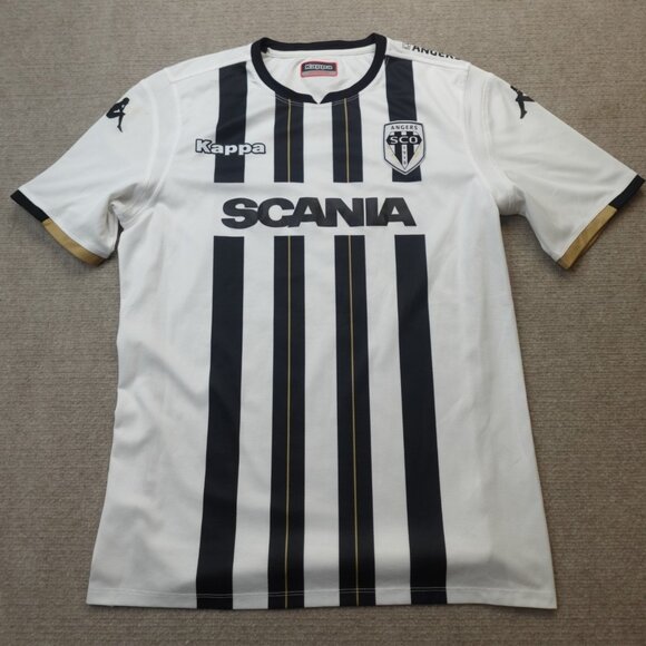 Angers SCO Soccer Jersey Medium White Kappa 2018-2019 - Picture 1 of 10